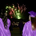 As per tradition, a fireworks show greet the new grads at the conclusion of Thursday night's ceremony.